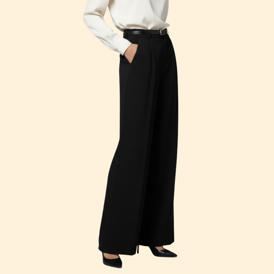 Women's Palazzo Pants with Bow Tie Waist