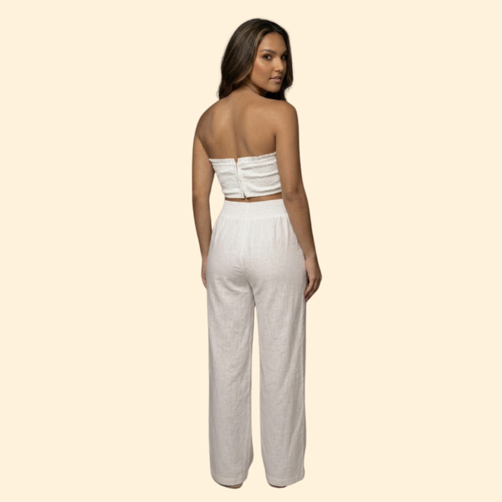 Women’s Relaxed Set with Crop Top and Trousers