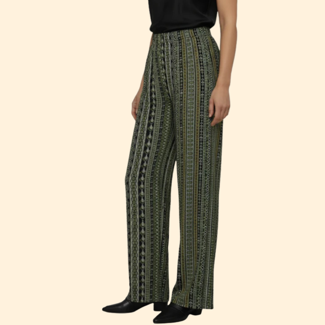 Women’s Wide-Leg Palazzo Pants with Graphic Print