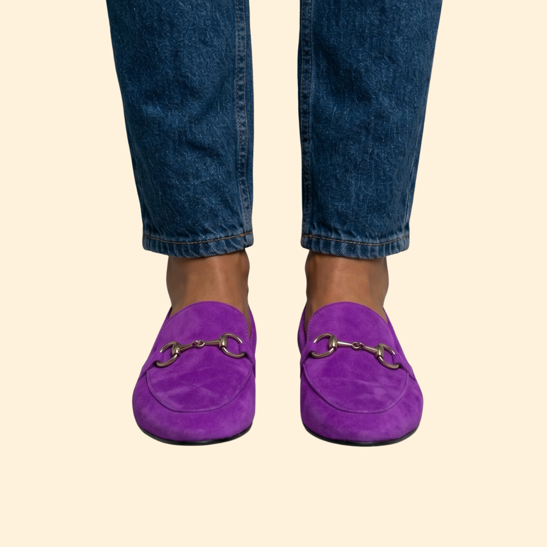 Women's Pointed Loafers with Horsebit Hardware