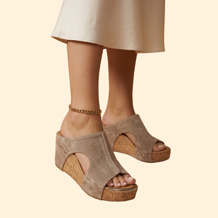 Women's Studded Wedge Sandals