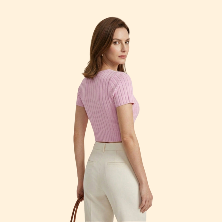 Women’s Crop Top with V-Neckline