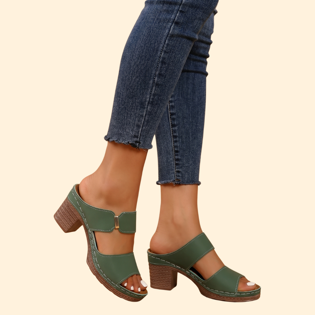 Women's Block Heel Sandals with Straps