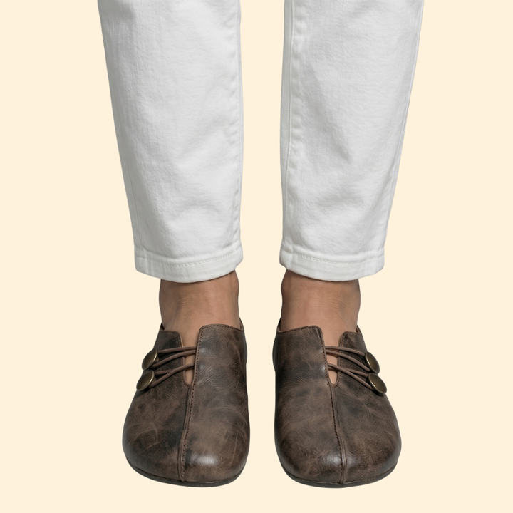 Women’s Suede Loafers with Buttons
