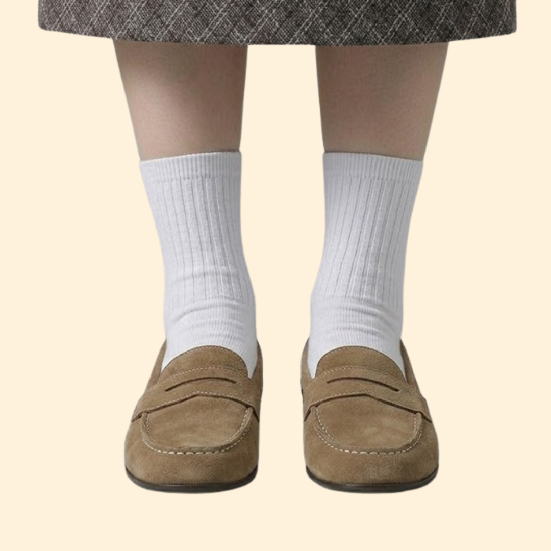 Women’s Suede Loafers with Strap