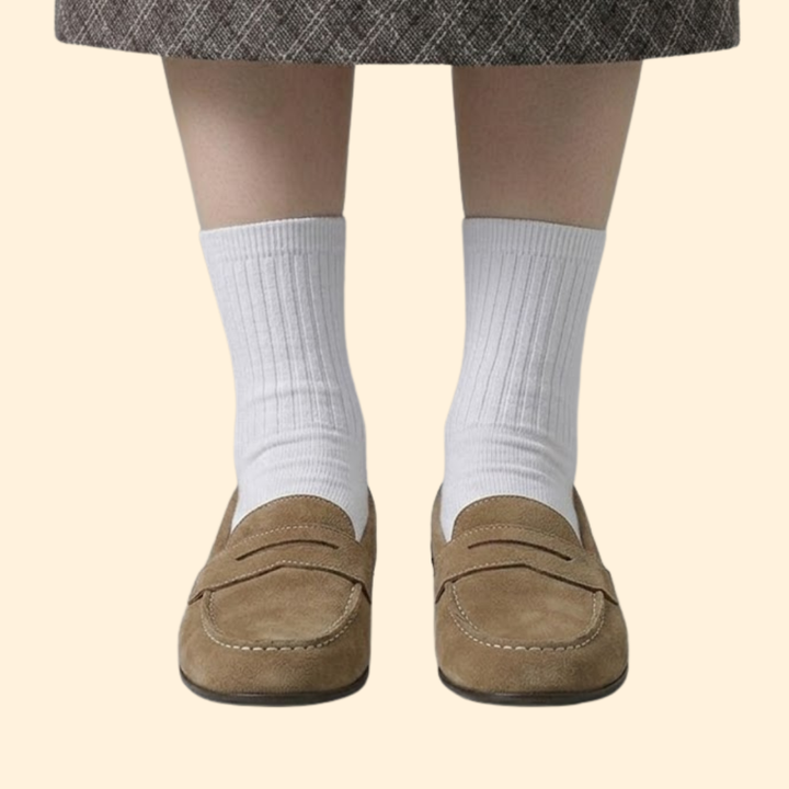 Women’s Suede Loafers with Strap
