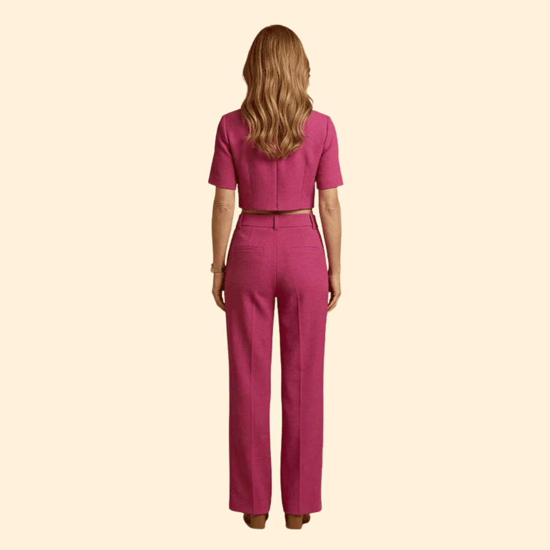 Women’s Two-Piece Set with Short-Sleeved Top