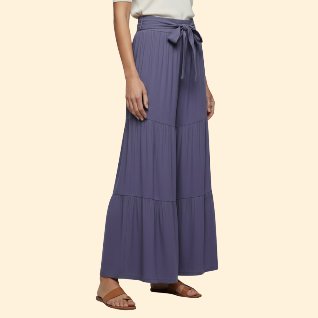 Women’s Wide Leg Pants with Tie Waist