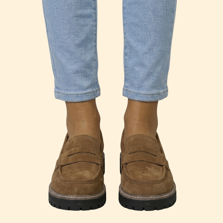 Women’s Suede Loafers with Platform