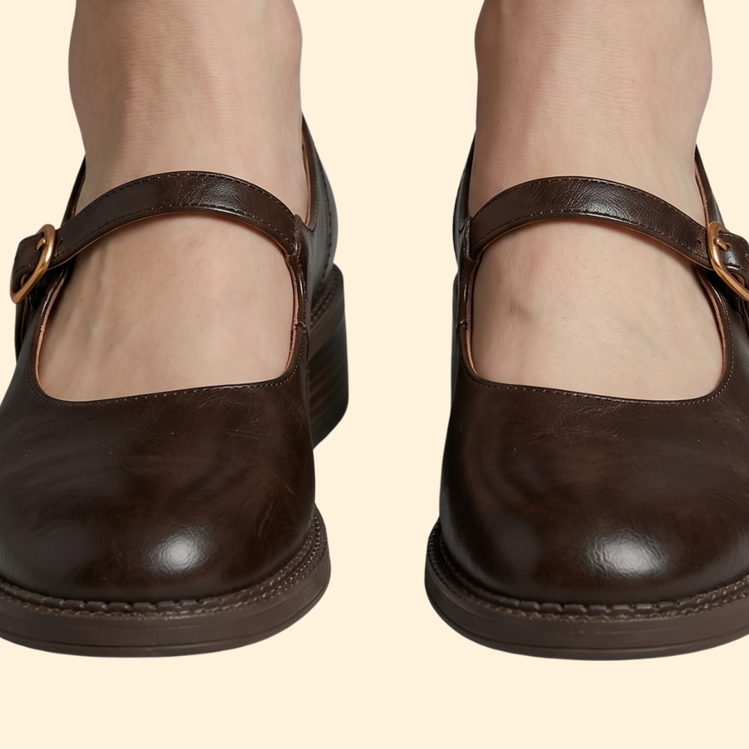 Women’s Single Strap Shoes with Buckle