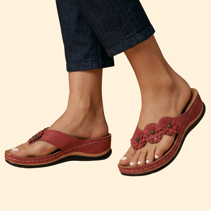 Women's Orthopedic Sandals with Appliqué