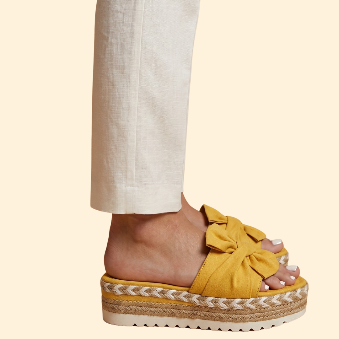 Women's Wedge Sandals with Bow