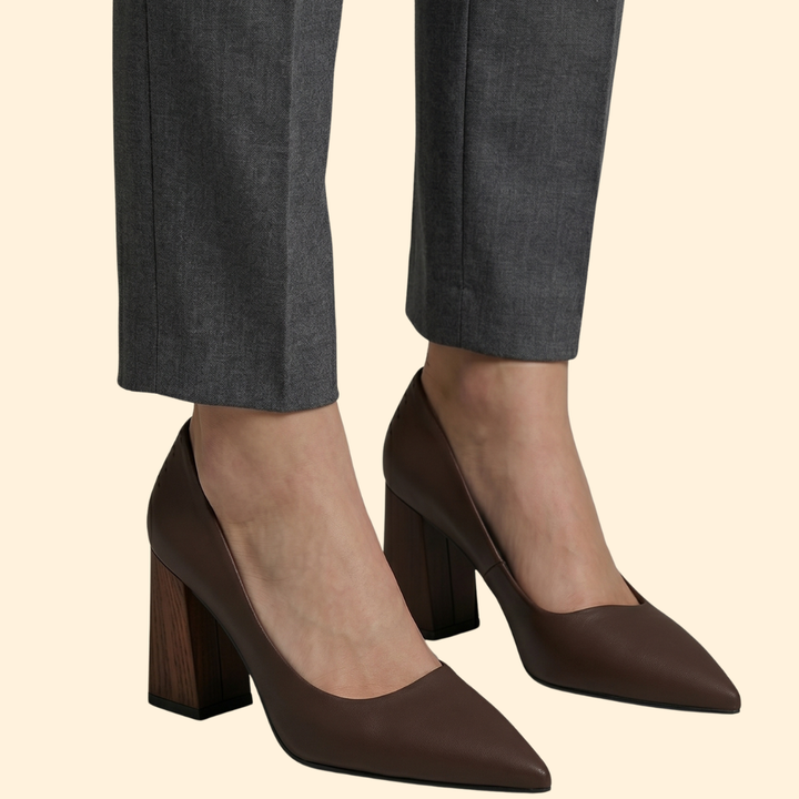 Women's Pointed Pumps with Block Heel
