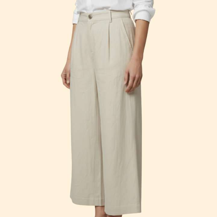 Women’s Loose Trousers with High Waist Design