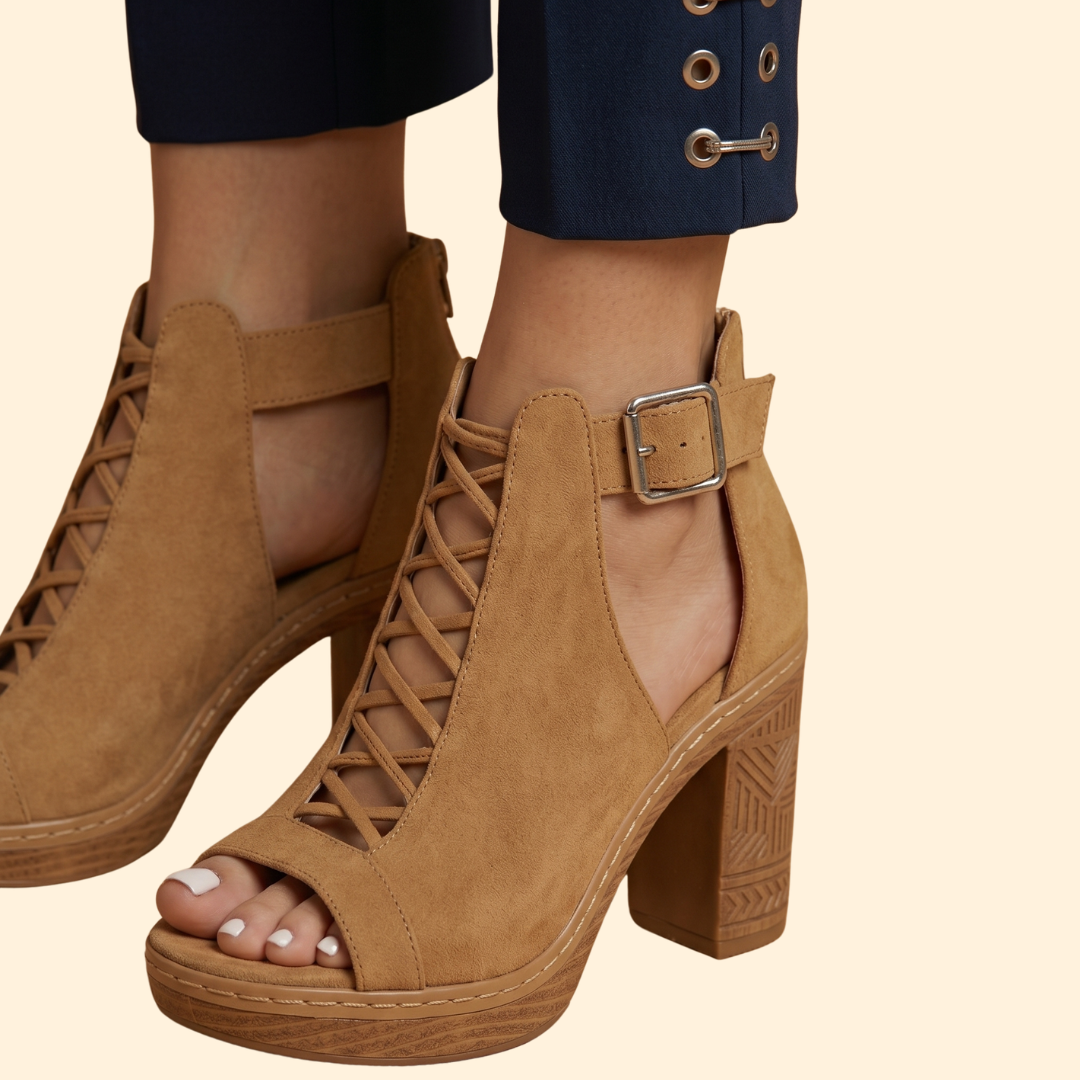 Women's Lattice Block Sandals