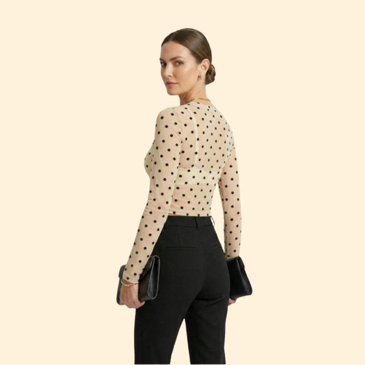 Women’s Long Sleeve Blouse with Crew Neckline