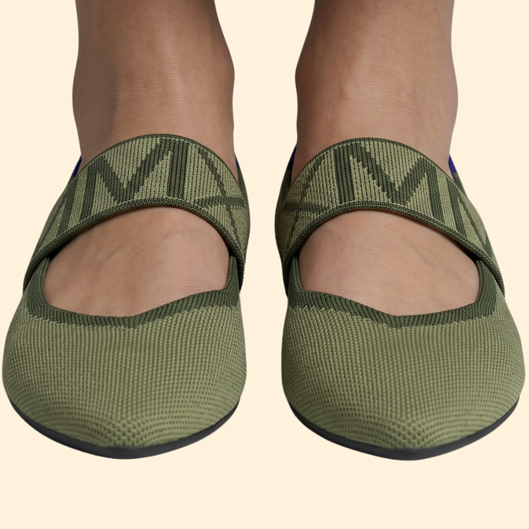 Women’s Slip On Shoes with Patterned Midstrap