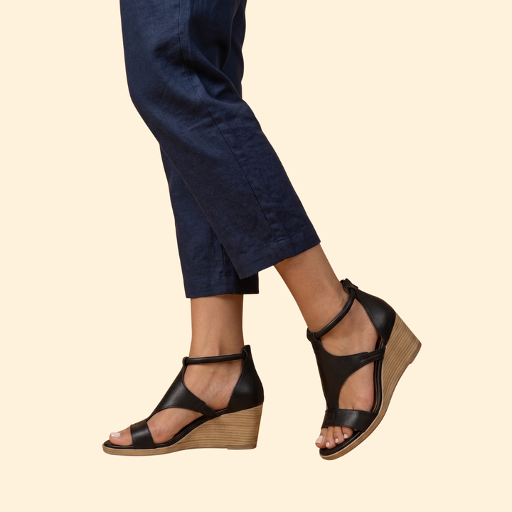Women's Wedge Sandals with T-Strap