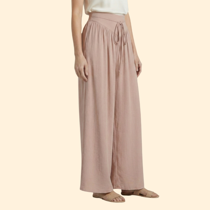 Women’s Wide Leg Pants with Drawstring Waist
