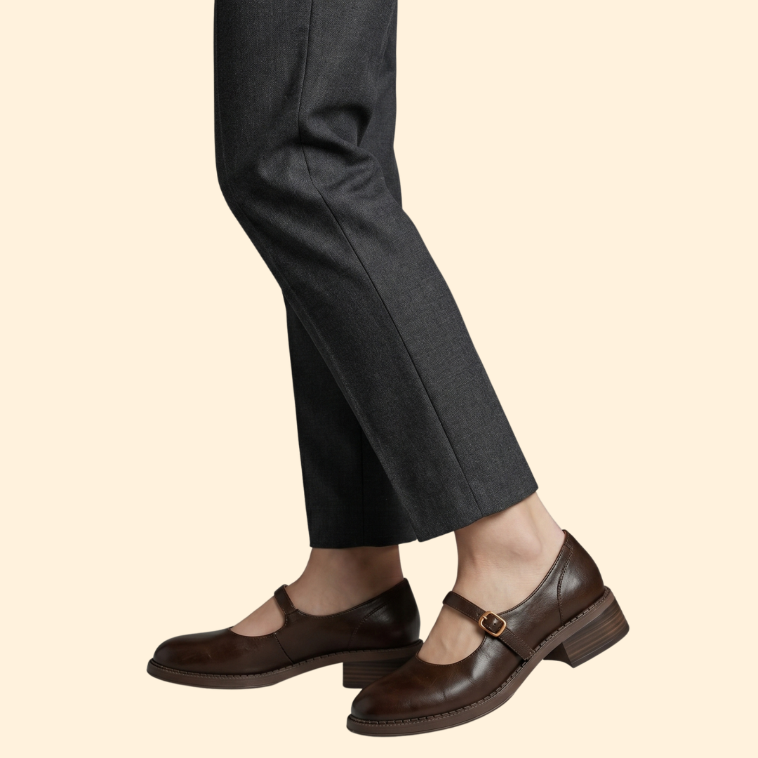 Women’s Single Strap Shoes with Buckle
