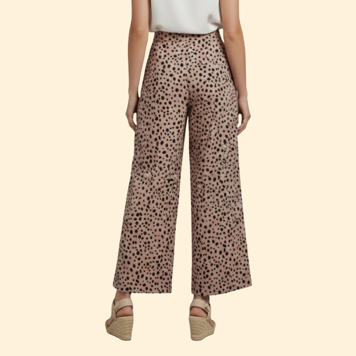 Women’s High Waist Pants with Spotted Print