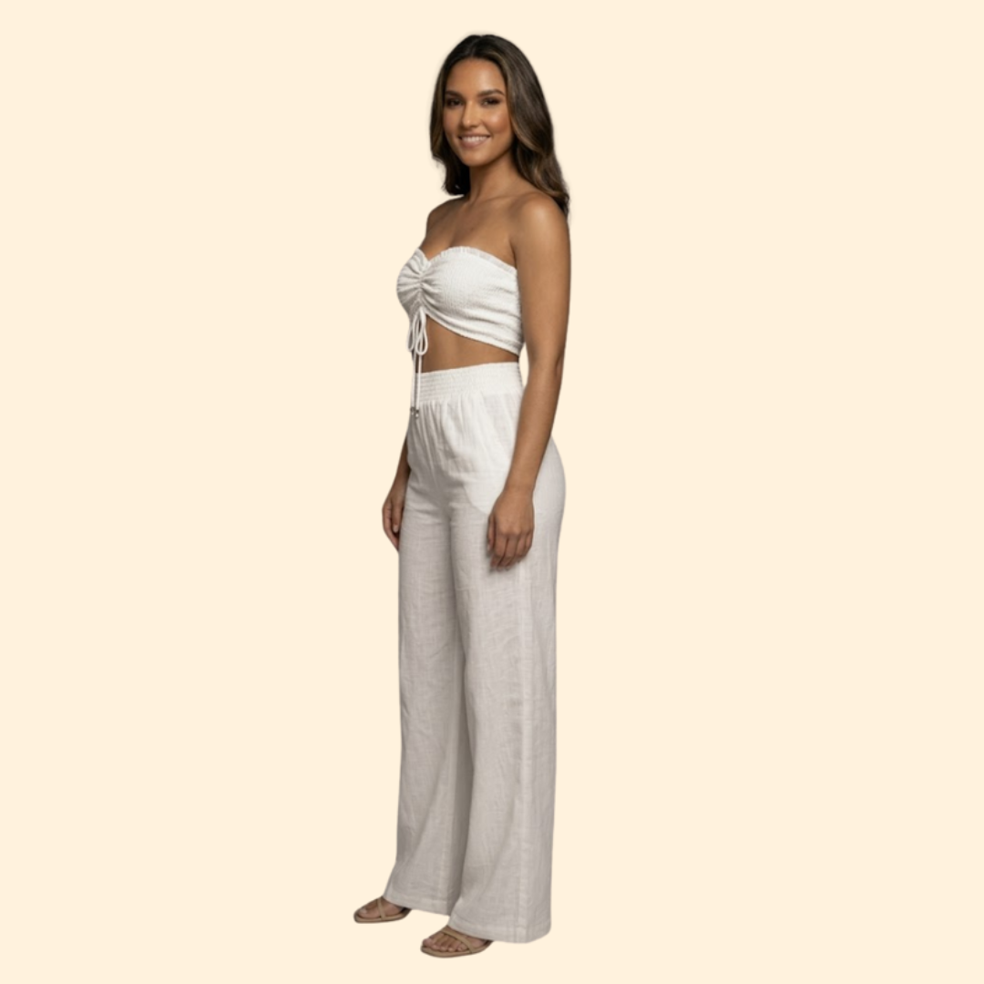 Women’s Relaxed Set with Crop Top and Trousers