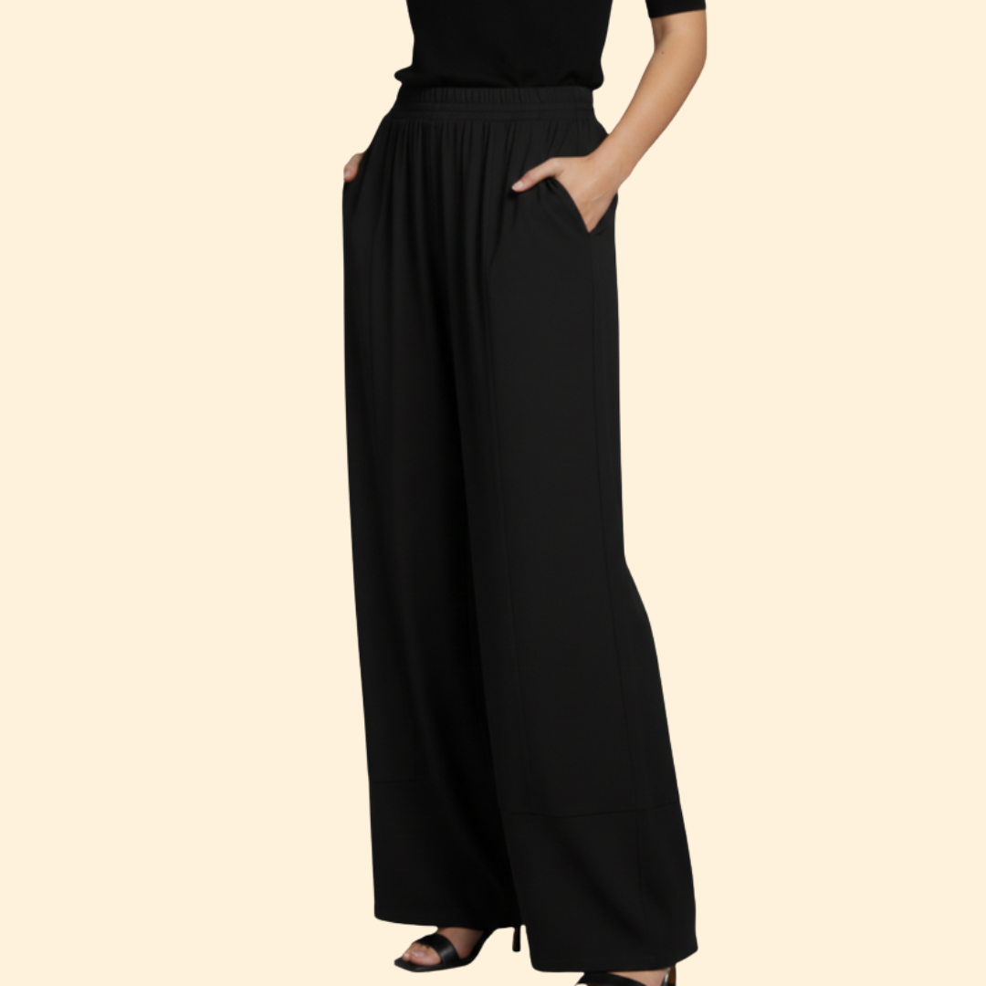 Women’s Cropped Pants with Elastic Waistband