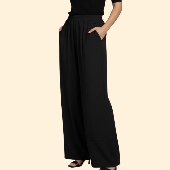 Women’s Cropped Pants with Elastic Waistband
