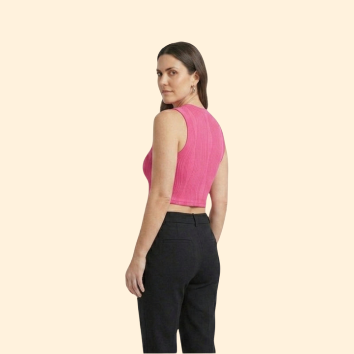 Women’s Crop Top with Sleeveless Silhouette