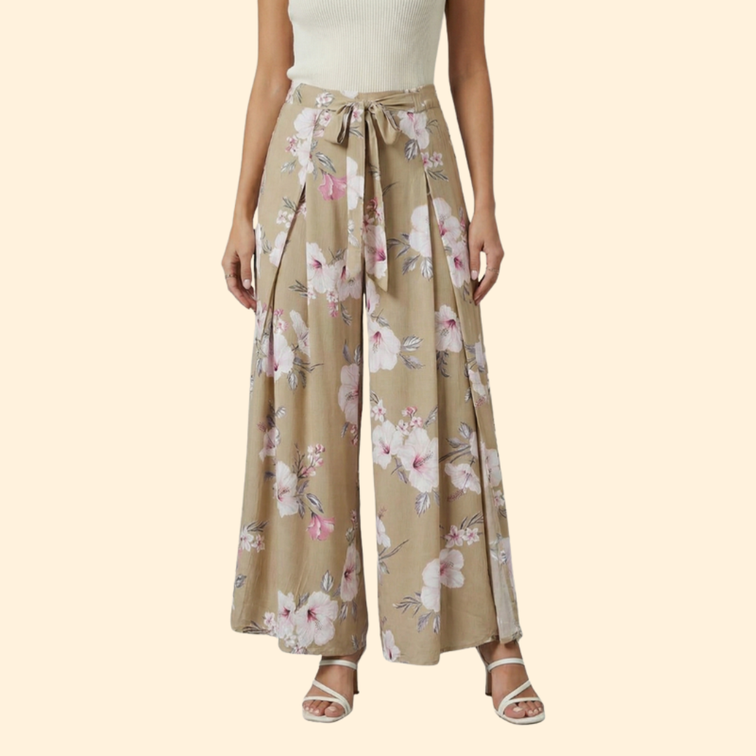 Women’s Wrap Front Pants with Side Slit