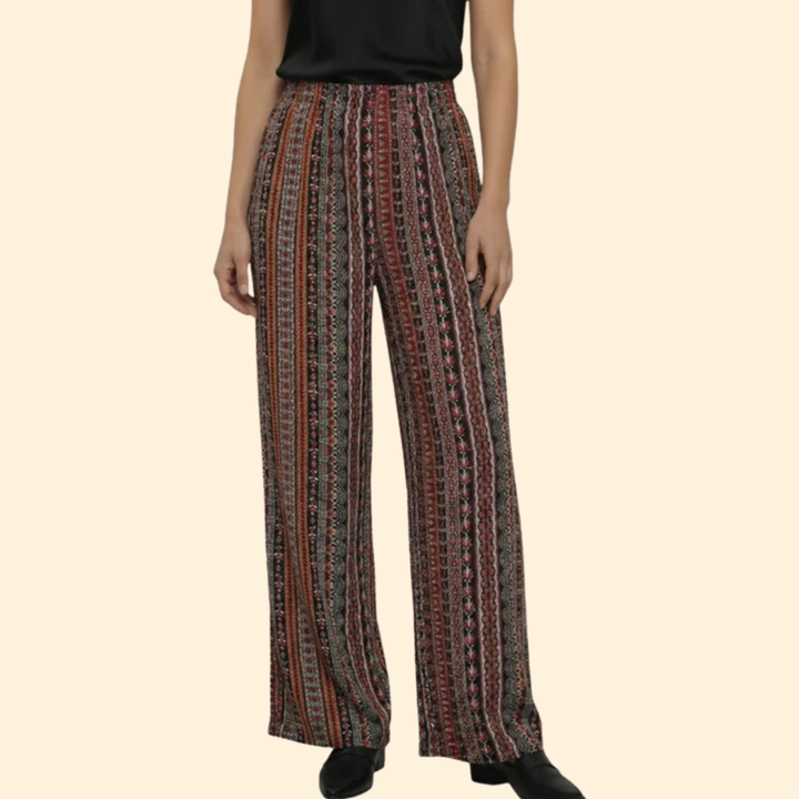 Women’s Wide-Leg Palazzo Pants with Graphic Print