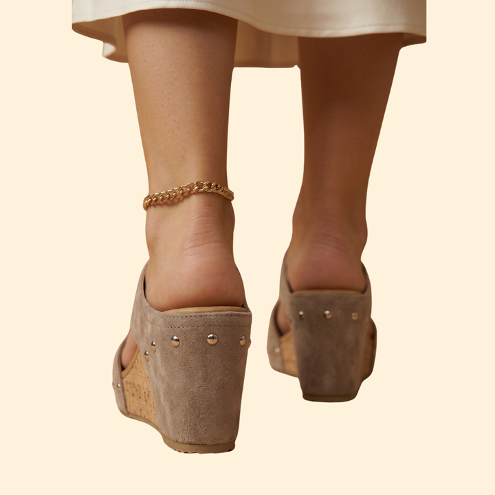 Women's Studded Wedge Sandals