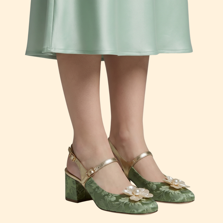 Women’s Floral Pumps with Heels