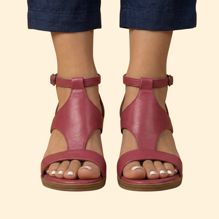 Women's Wedge Sandals with T-Strap