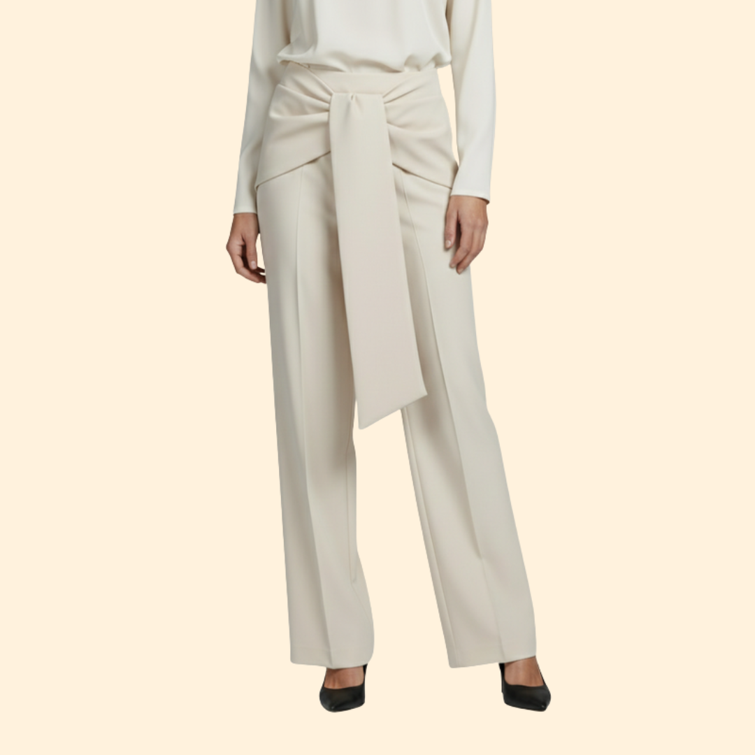 Women’s High-Waisted Palazzo Pants with Front Pleats