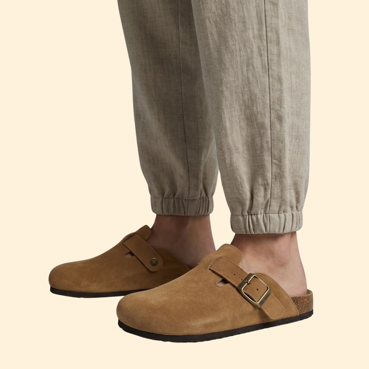 Women’s Slip On Sandals with Cork Midsole