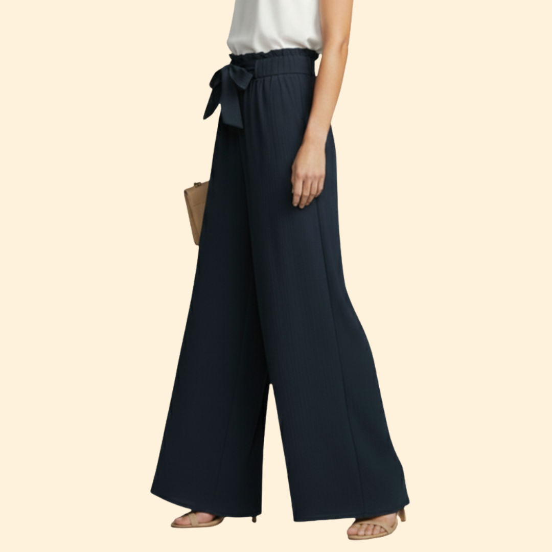 Women’s High Waist Pants with Tie Belt