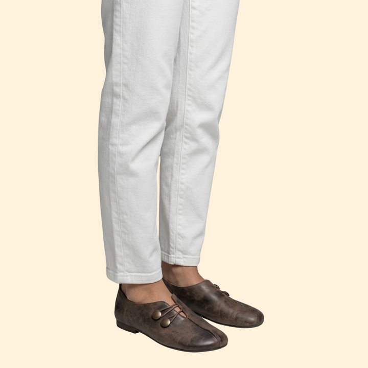 Women’s Suede Loafers with Buttons