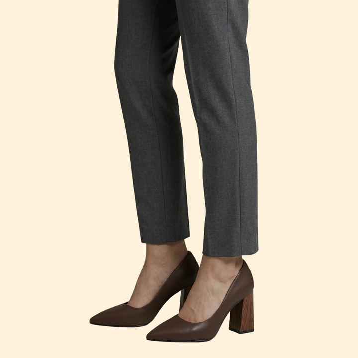 Women's Pointed Pumps with Block Heel