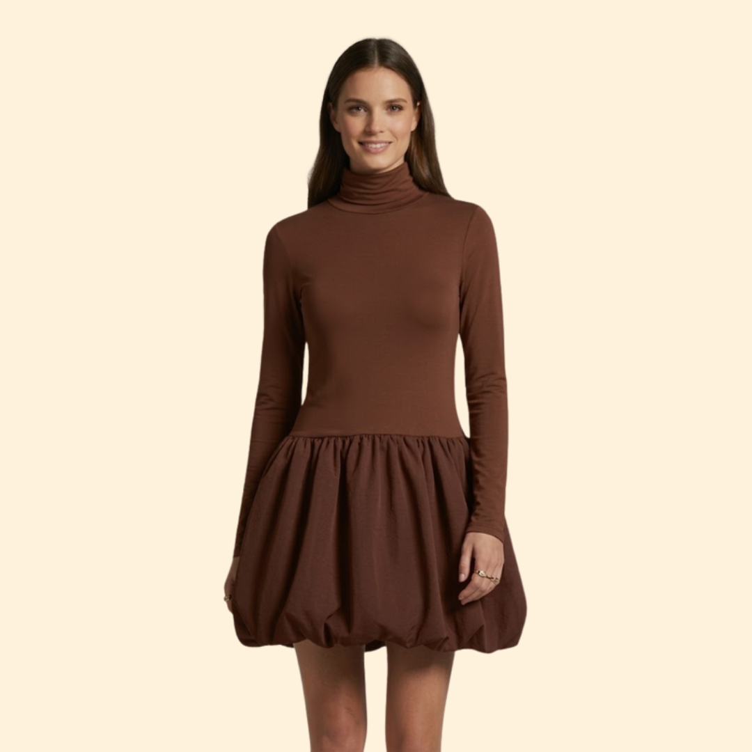 Women’s Long Sleeve Jumpsuit Flared Skirt