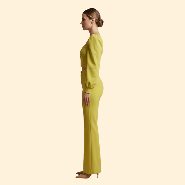 Women’s Crop Top with Puff Sleeve Design