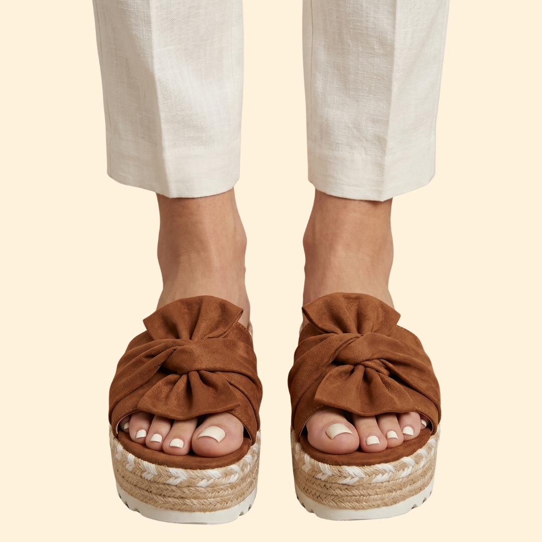 Women's Wedge Sandals with Bow