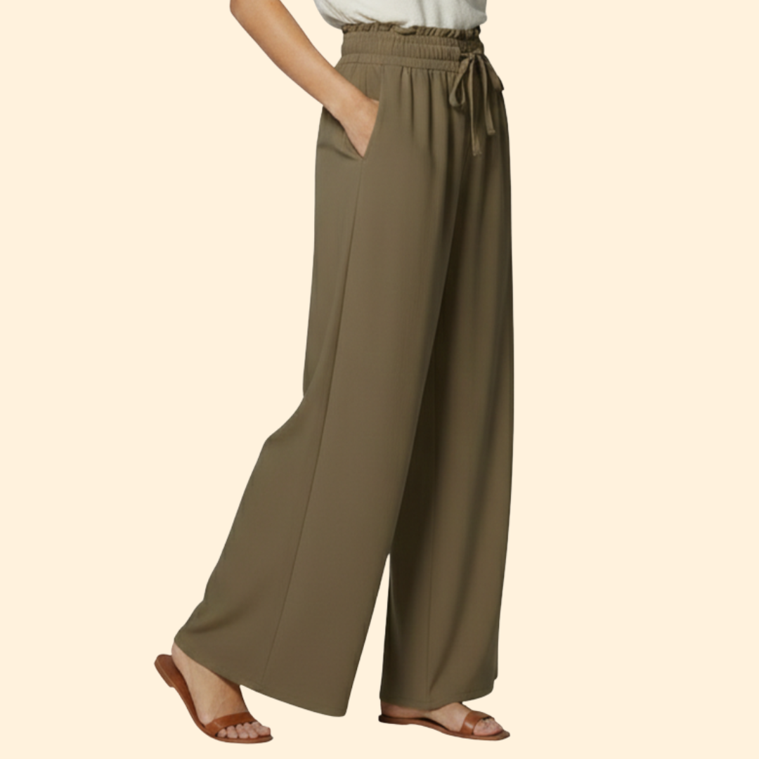 Women’s Wide-Leg Palazzo Pants with Side Pockets