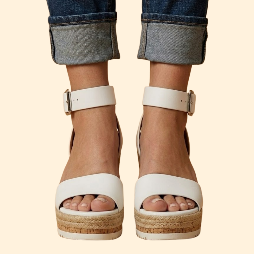 Women’s Wedge Sandals with Cork Heel