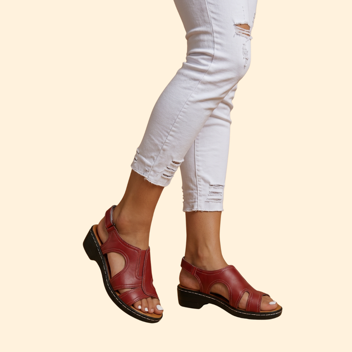 Women's Adjustable Sandals with Stitching