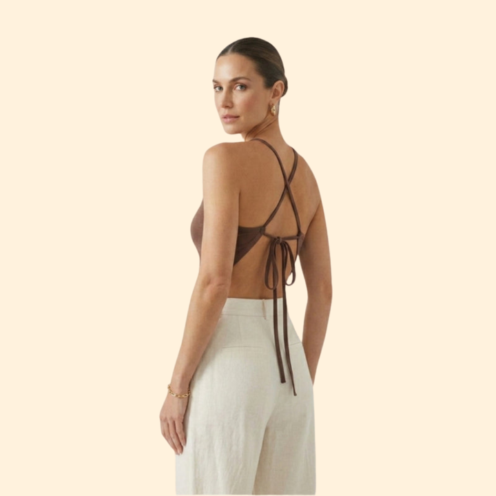 Women’s Crop Top with Halter Neckline