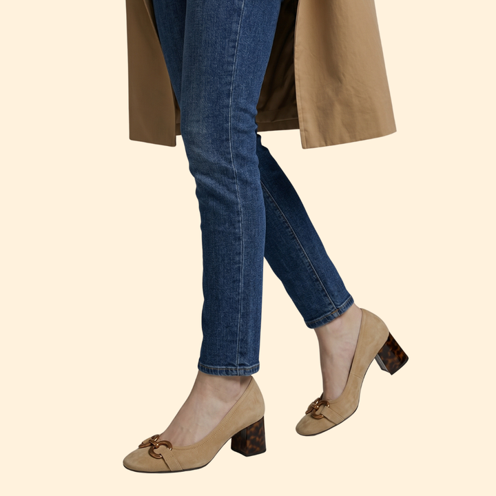 Women’s Metal Detail Heels with Buckle