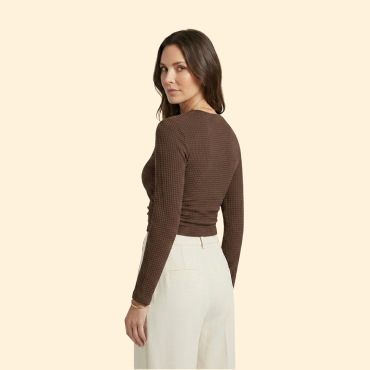 Women’s Crop Top with Mock Neckline