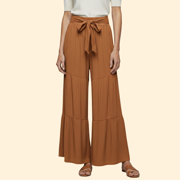 Women’s Wide Leg Pants with Tie Waist
