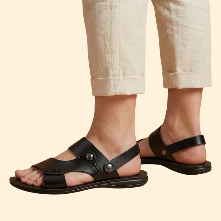 Women's Slingback Sandals with Hand-Stitched Details
